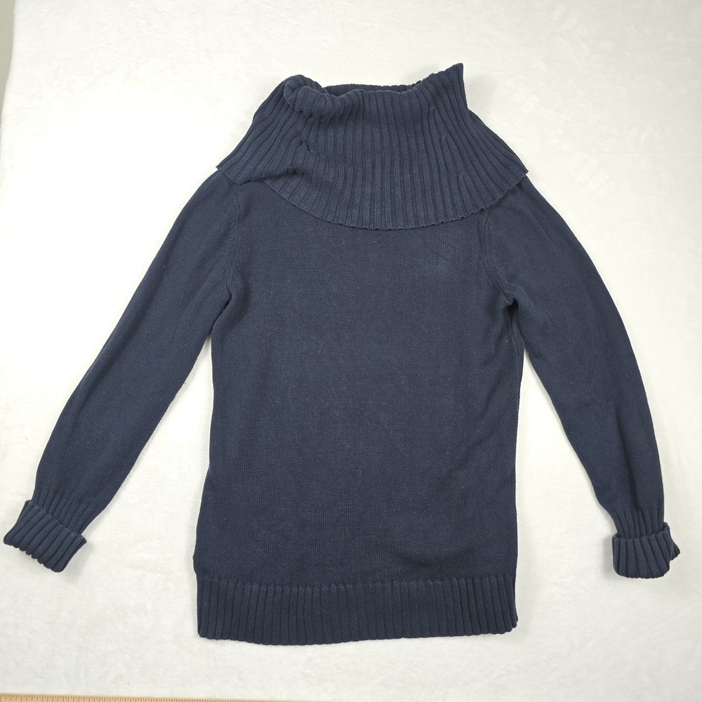Nautica Women's‎ Size Medium Navy Blue Cowl Neck Pullover Sweater - Picture 5 of 5